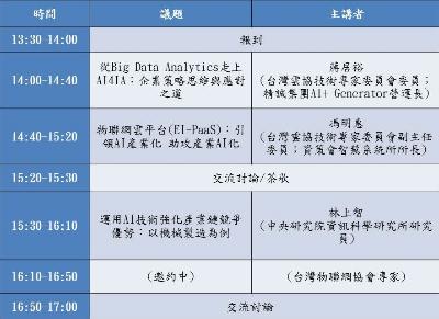 8/29 技術專家分享會「AI 時代的企業思維與因應之道」